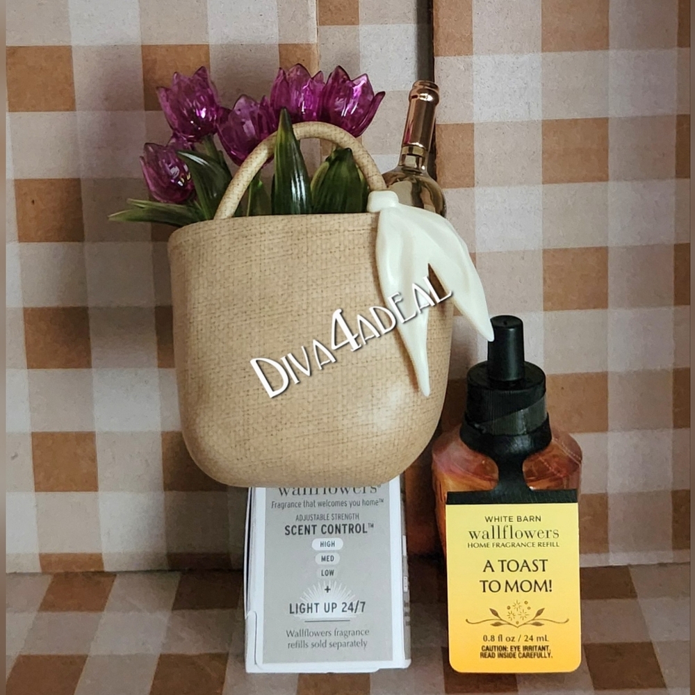 Bath & Body Works MARKET TOTE Nightlight Wallflower Plug 2PC Bundle